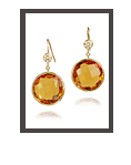 Showstopper Earrings Citrine and Diamonds